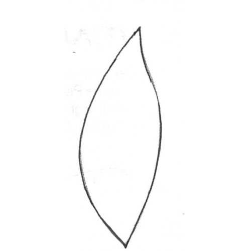 Лист тюльпана трафарет