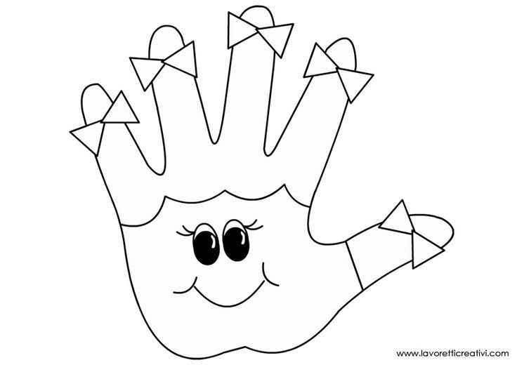 Ладонь раскраска