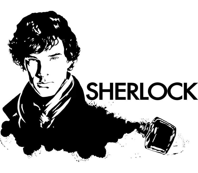 Шерлок Холмс рисунок Камбербэтч