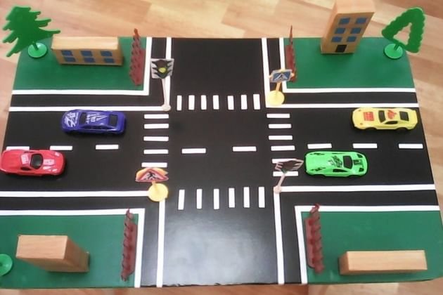 Макет дорога в детский сад