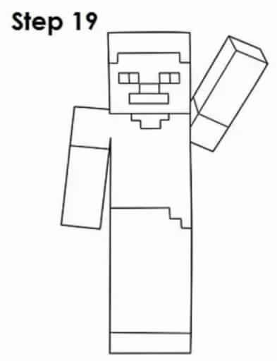 Стив из МАЙНКРАФТА раскраска