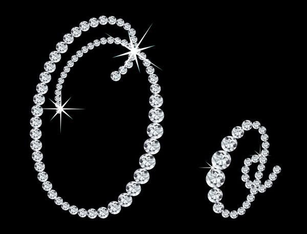 Красивые буквы из страз