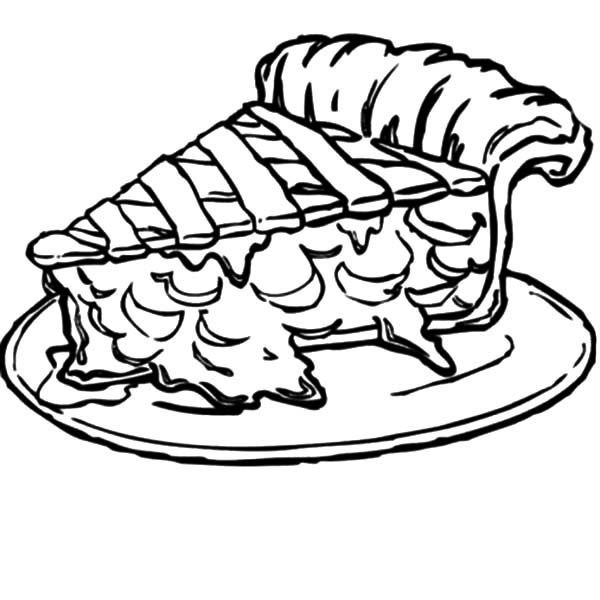 Пирог раскраска для детей