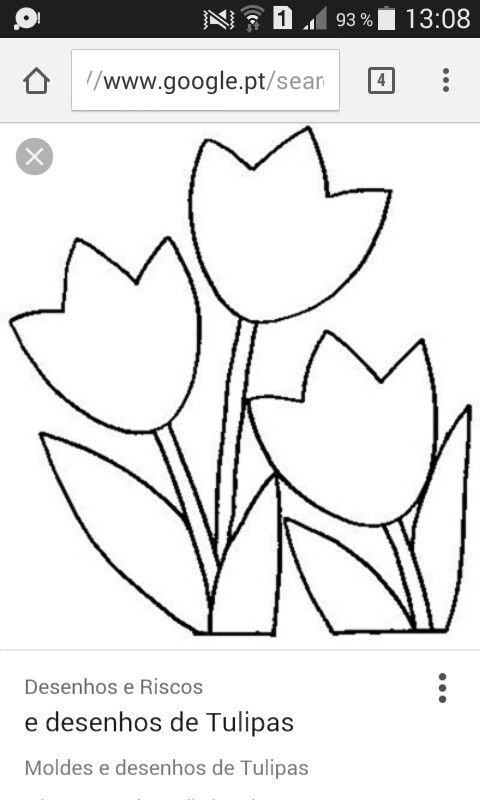 Трафарет тюльпана для вырезания