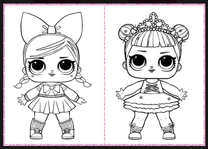 Кукла ЛОЛ raskraska