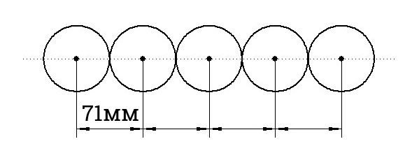 Разметка подрозетников 68 мм