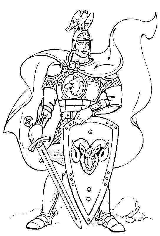Добрыня Никитич русский богатырь раскраска