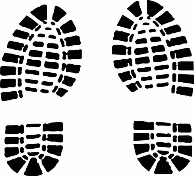 След ботинка