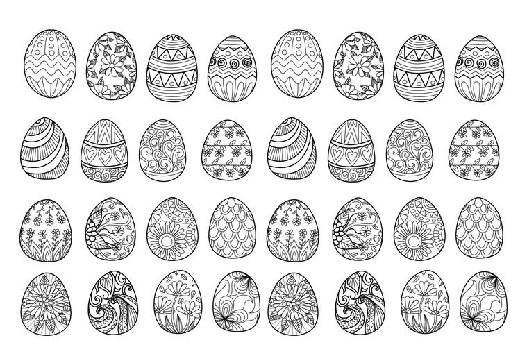 Пасхальное яйцо раскраска