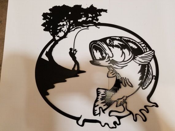 Выжигание по дереву рыба