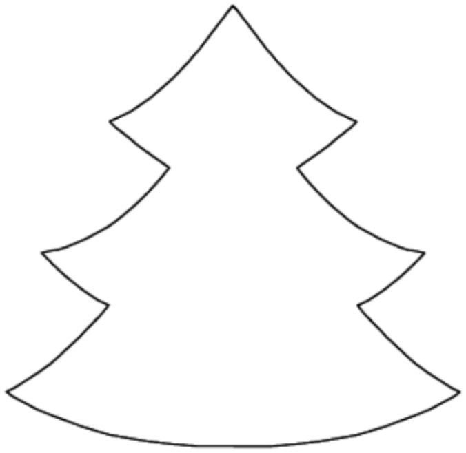 Елочка трафарет для вырезания