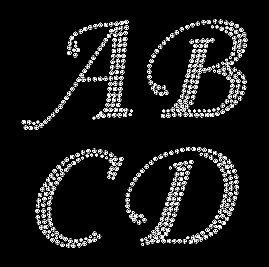 Буквы стразами трафарет