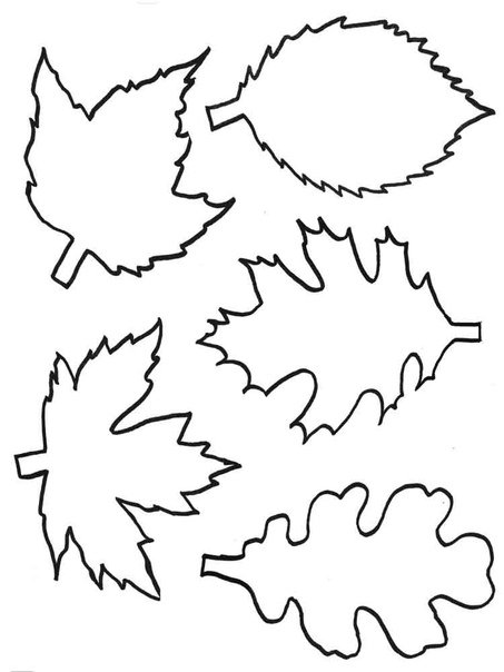 Шаблон листьев для вырезания