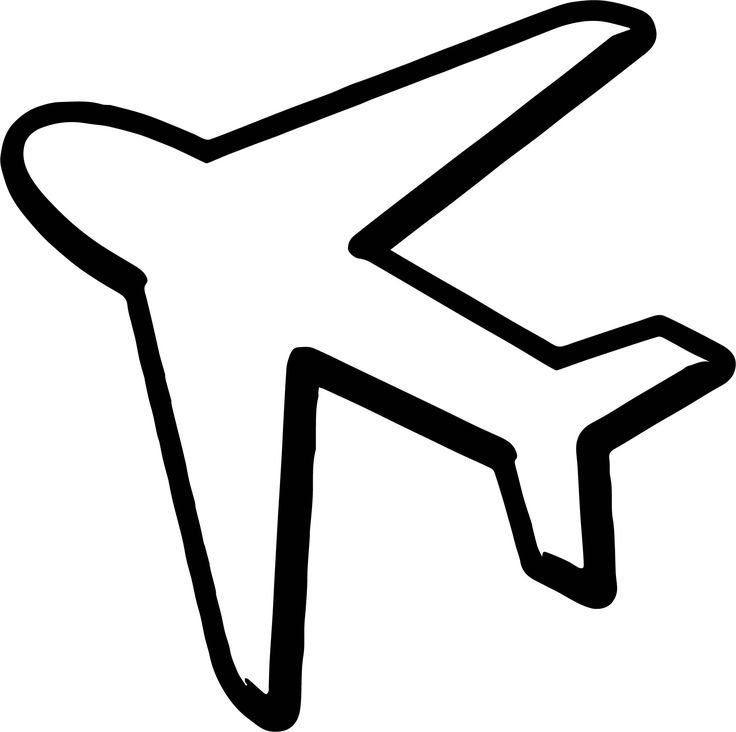 Самолет трафарет