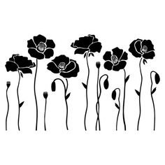 Трафареты цветов для декора