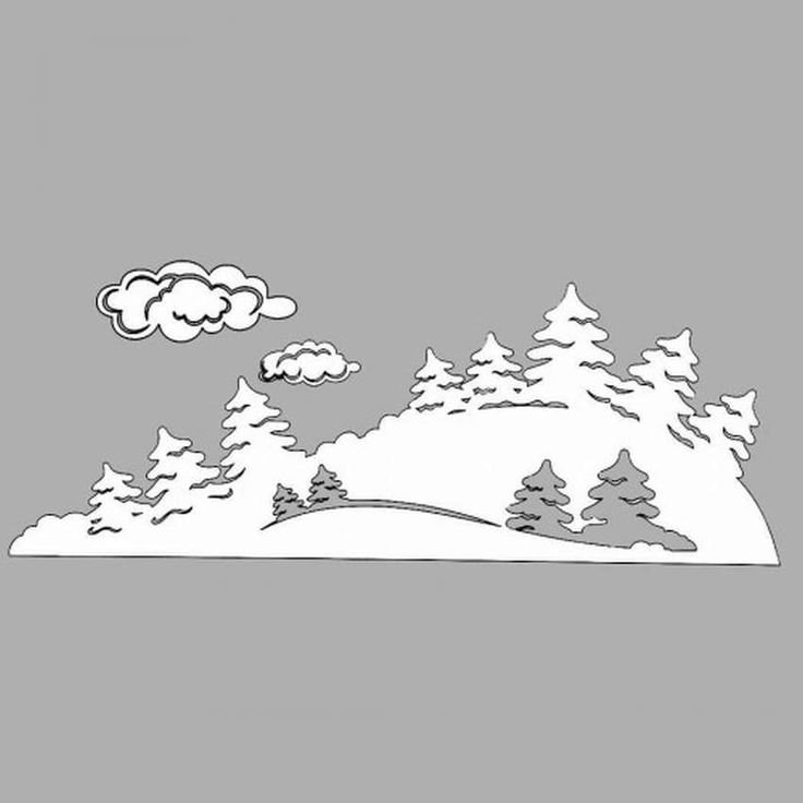 Трафарет снег