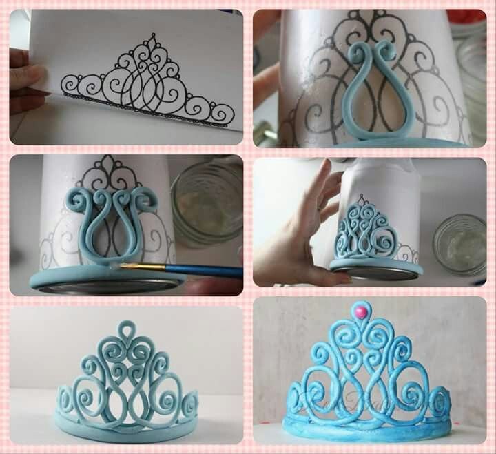 Корона трафарет для торта