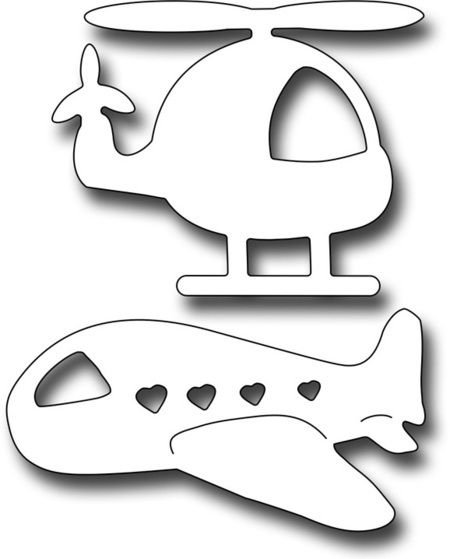 Трафарет самолёта для детей