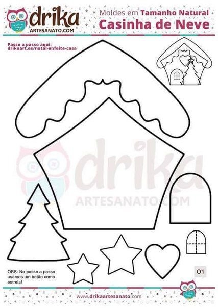 Домик из фетра выкройка