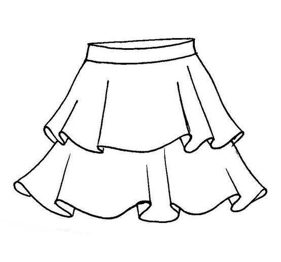 Юбка для раскрашивания для детей