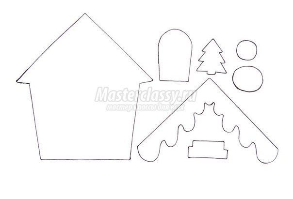 Домик из фетра выкройка