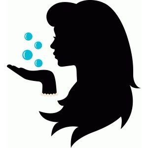 Силуэт лица девушки в профиль