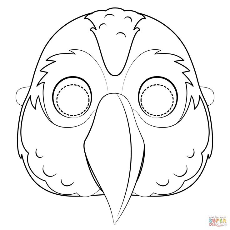 Маска птицы для детей