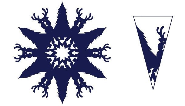 Необычные снежинки из бумаги трафареты