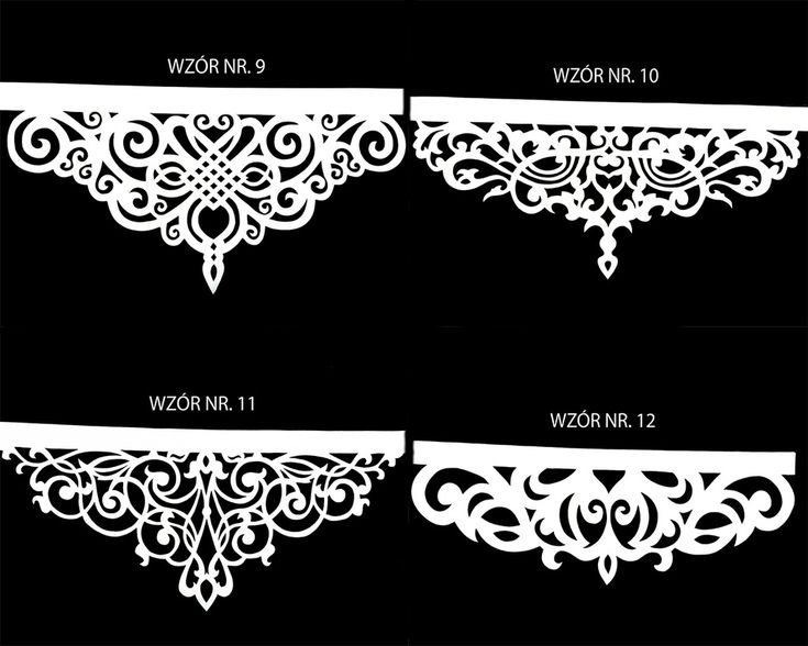Ажурные ламбрекены трафареты