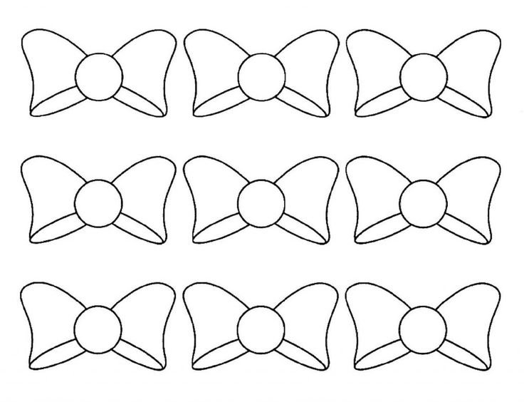 Бант раскраска для детей