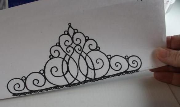 Корона трафарет для мастики