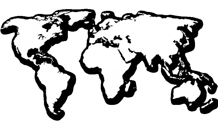 Континенты на белом фоне