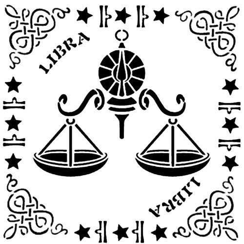 Гравировка весы знак зодиака