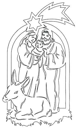 Трафареты на Рождество для вырезания на окно