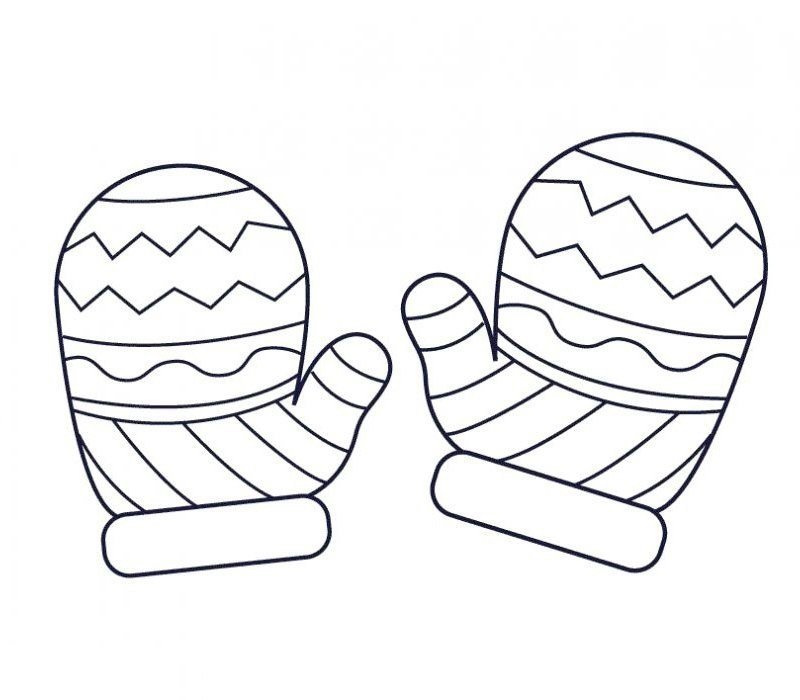 Рукавичка раскраска для детей