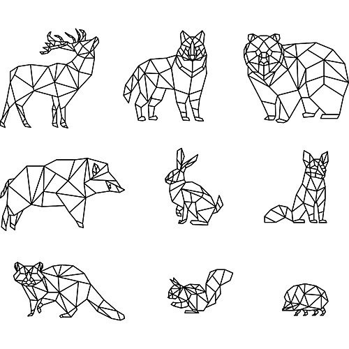 Животные из геометрических фигур