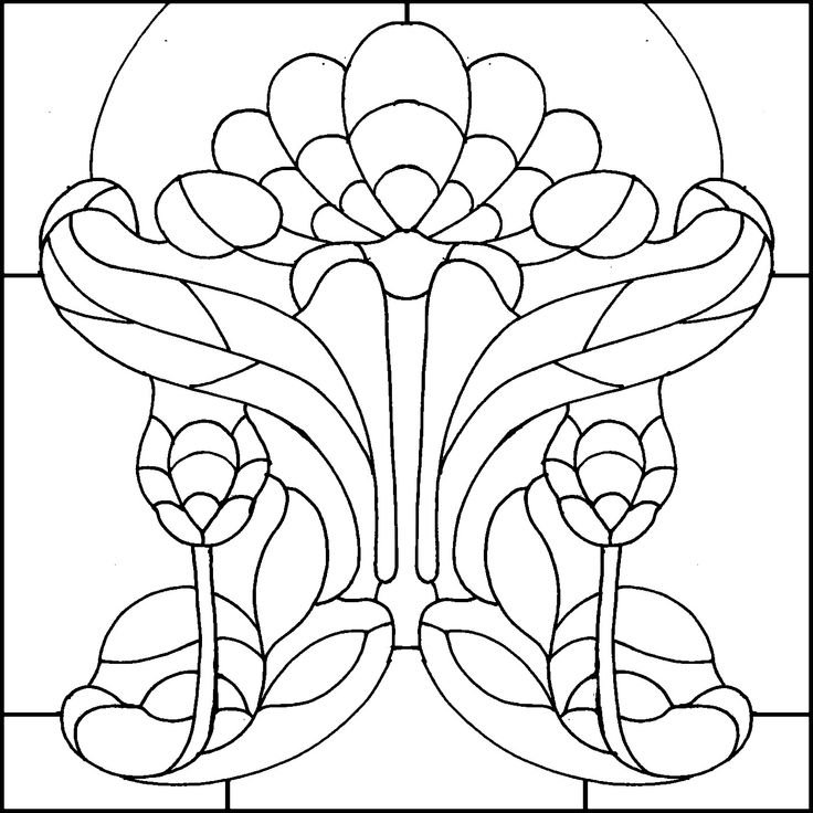 Витраж раскраска