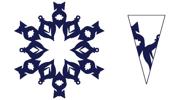 Макет снежинки