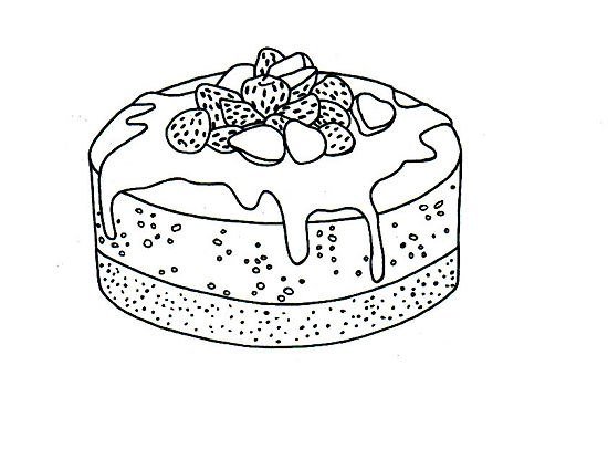 Тортик. Раскраска