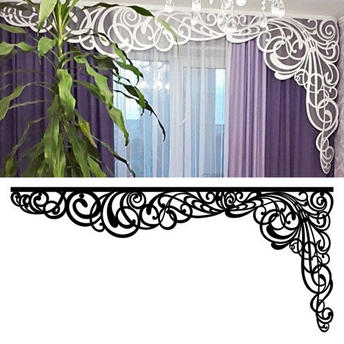 Ламбрекен трафарет