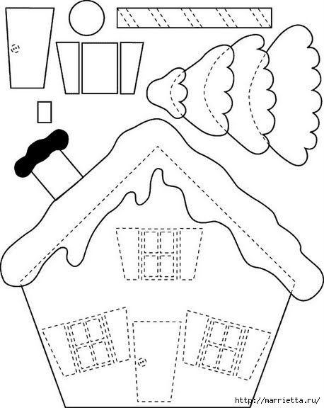 Домик из фетра выкройка