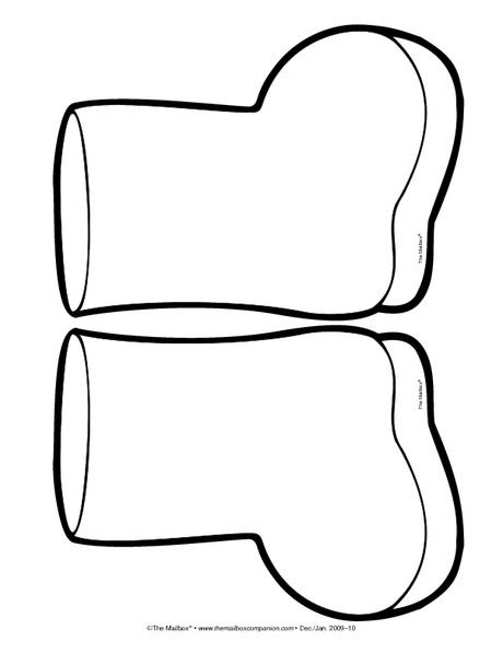 Сапожок трафарет