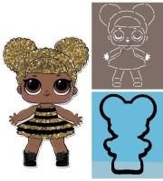 Шаблон кукла ЛОЛ для пряников