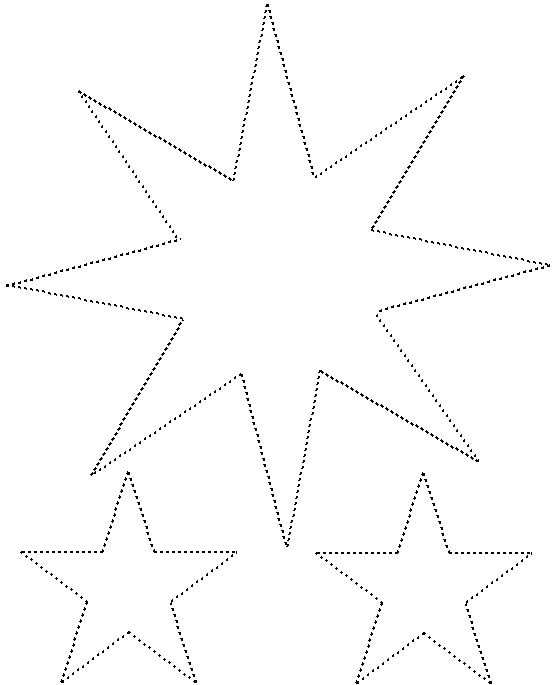 Звезда трафарет для вырезания Новогодняя