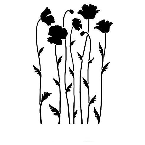 Трафареты растений на стену