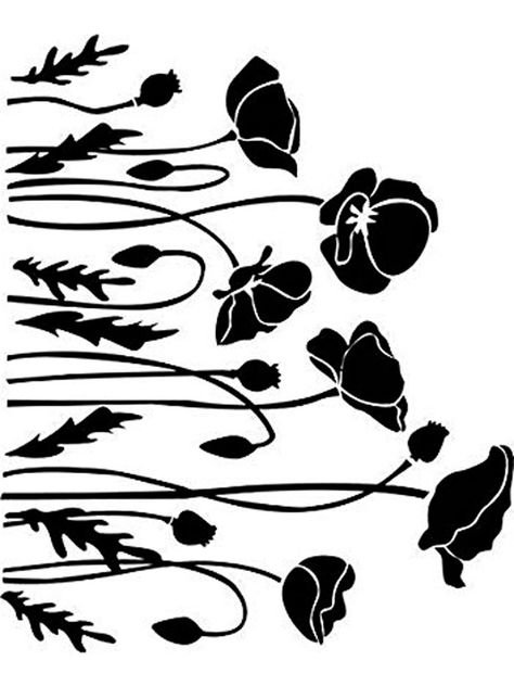 Мак трафарет