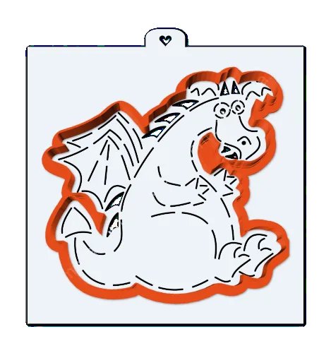 Трафарет на окна новый год 2024 дракон