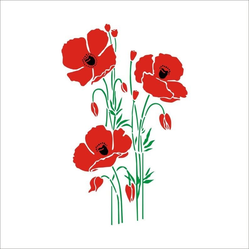 Наклейки на стену маки