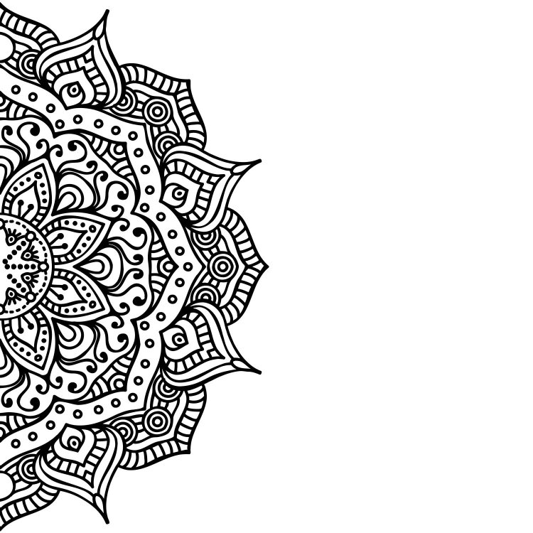 Мандала на белом фоне