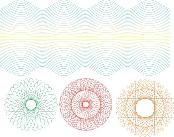 Гильоширная сетка вектор